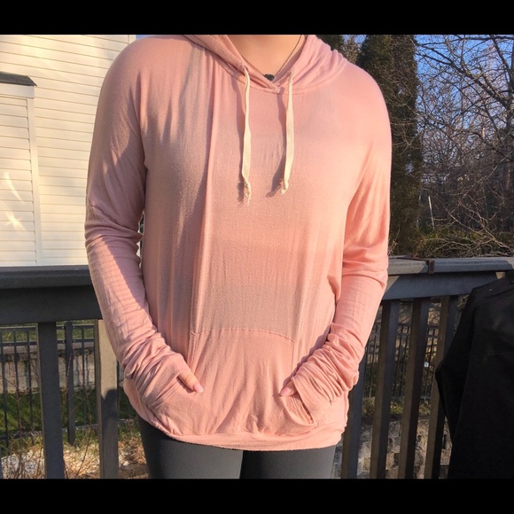 Brandy Melville Tops Light Pink Hoodie Poshmark